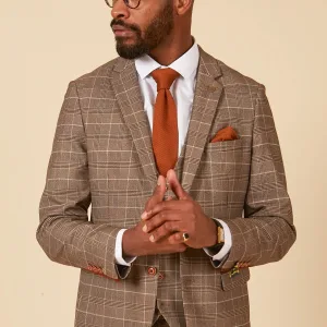 3 pièces - Costume homme à carreaux beige - Marc Darcy Ray Tan suit