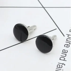 bouton de manchette élégant noir