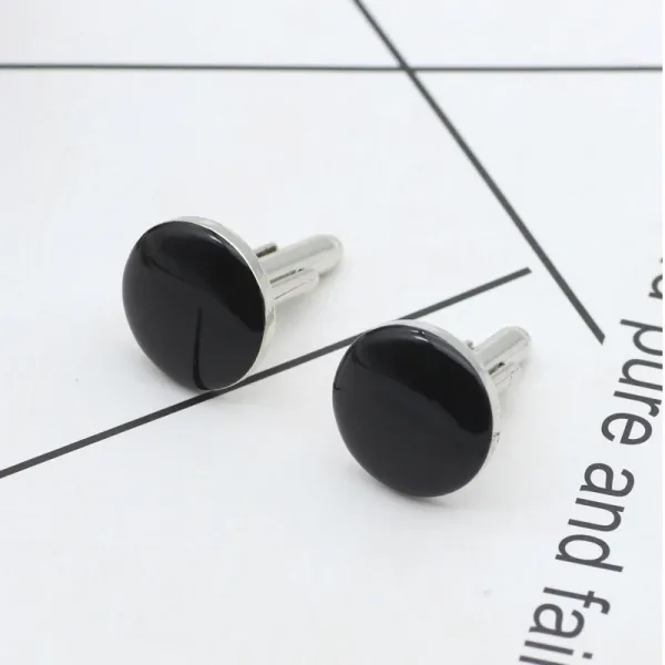 bouton de manchette élégant noir