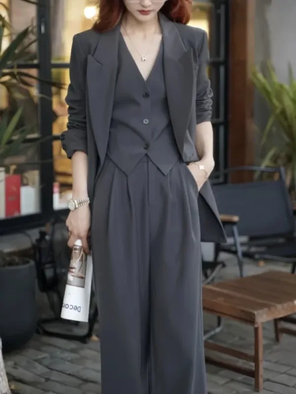 costume décontracté femme pantalon long