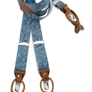 Bretelles de Luxe Paisley Sketch Bleu