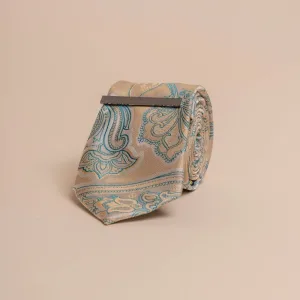 Cavani - Ensemble de Cravate Beige Paisley