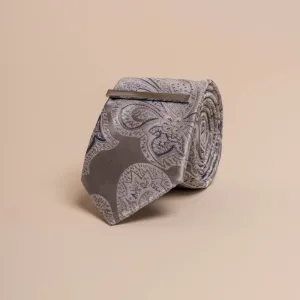 Cavani - Ensemble de Cravate Grise Paisley
