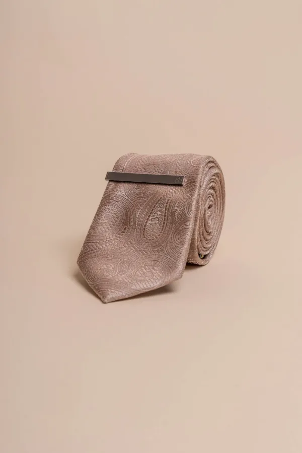 Cavani - Ensemble de Cravate Paisley Sable