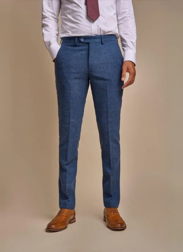 Cavani - Pantalon Carnegi Navy Tweed