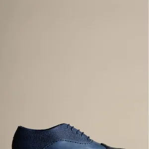 Chaussures en cuir blue marine Ryan Wingtip Brogues - Marc Darcy