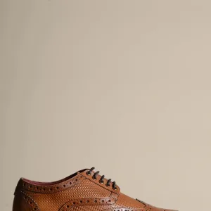 Chaussures en cuir marron Brandon Wingtip Brogues - Marc Darcy