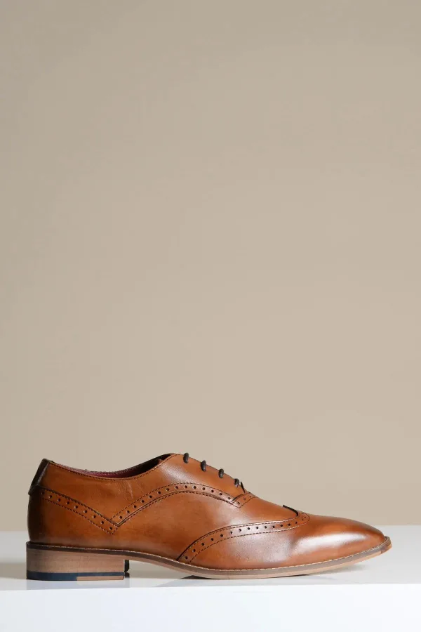 Chaussures en cuir marron, Marc Darcy Dawson - Wingtip brogue