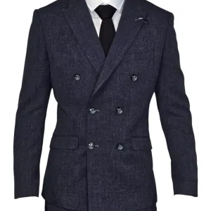 Costume 2 pièces - costume homme à double boutonnage -Tokyo bleu marine Cavani 2pc
