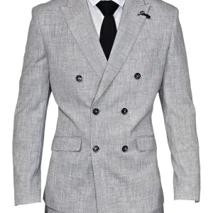 Costume 2 pièces - costume homme gris à double boutonnage - Cavani Tokyo costume gris 2 pièces