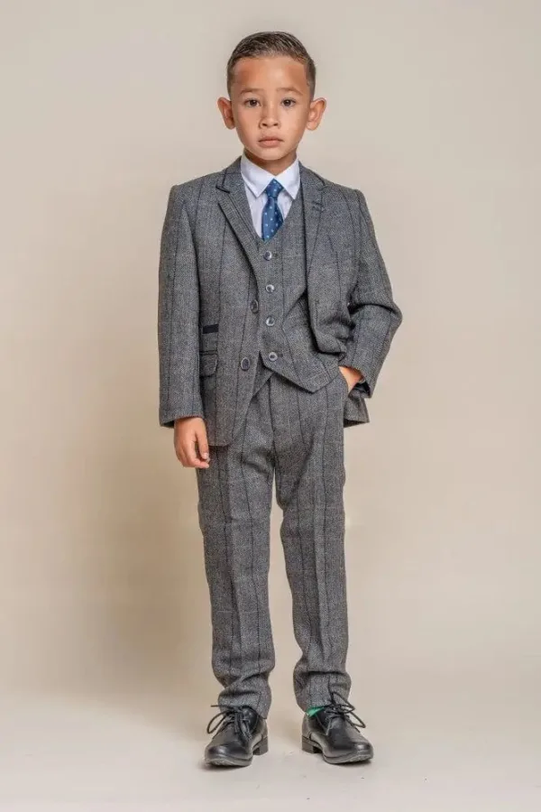 costume enfant Cavani gris marine
