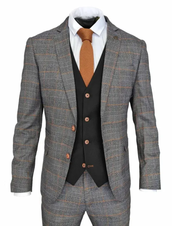 Costume gris trois pièces Jenson - Marc Darcy