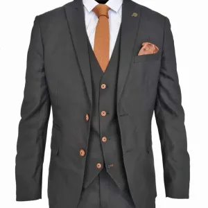 Costume noir - Max single breasted - Costume pour hommes 3 pièces