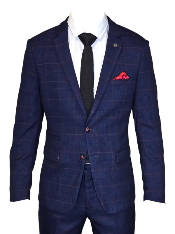Costume pour gentlemen en bleu marine 2 pièces - Edison Redline