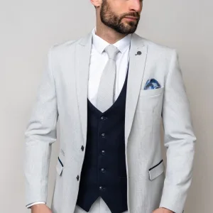 Costume pour homme 3 pièces Marc Darcy Bromley Blanc Pierre Mix and Match