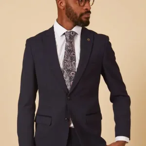 Costume pour homme à carreaux bleu marine 2 pièces - Costume Bromley Marine