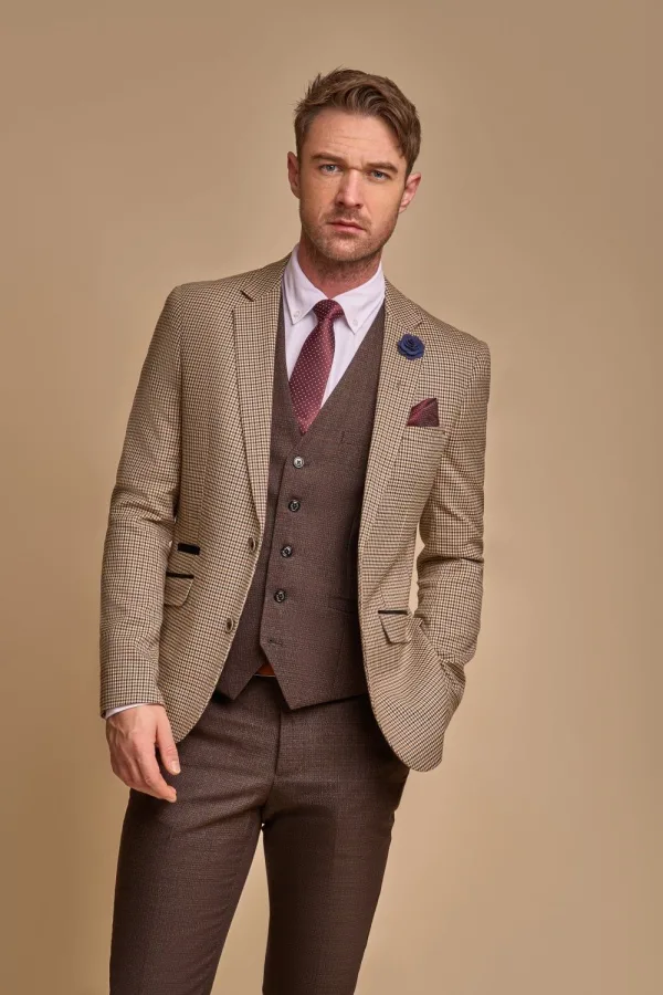 Costume pour homme en trois pièces Cavani Elwood à carreaux - Mix and Match
