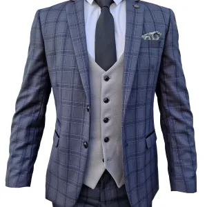 Costume pour hommes 3 pièces Jose Gris - Mix and Match