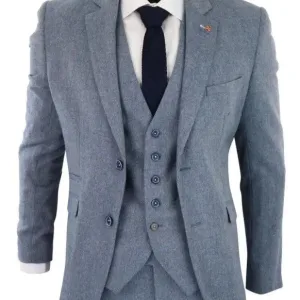 Costume trois pièces bleu clair pour homme - Cavani Wells