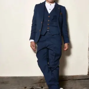 Costume trois pièces bleu roi pour enfants Max - Marc Darcy