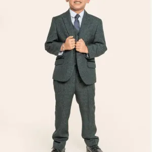 Costume trois pièces pour enfants - Vert Olive - Cavani