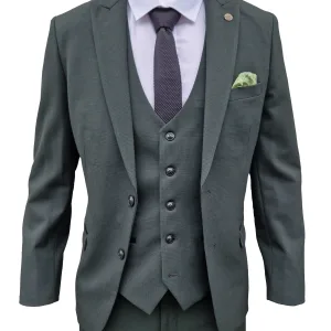 Costume trois pièces pour homme Bromley Vert Olive - Costume Bromley Vert Olive