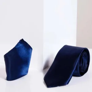 Cravate Bleu Satin | Marc darcy