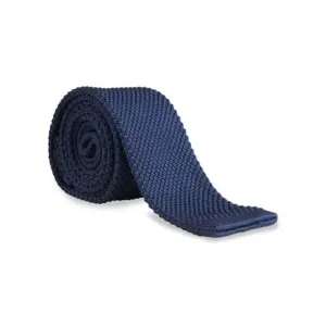 Cravate en maille coloris bleu marine - Garrison Limited
