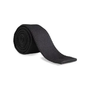 Cravate en maille coloris noir - Garrison Limited