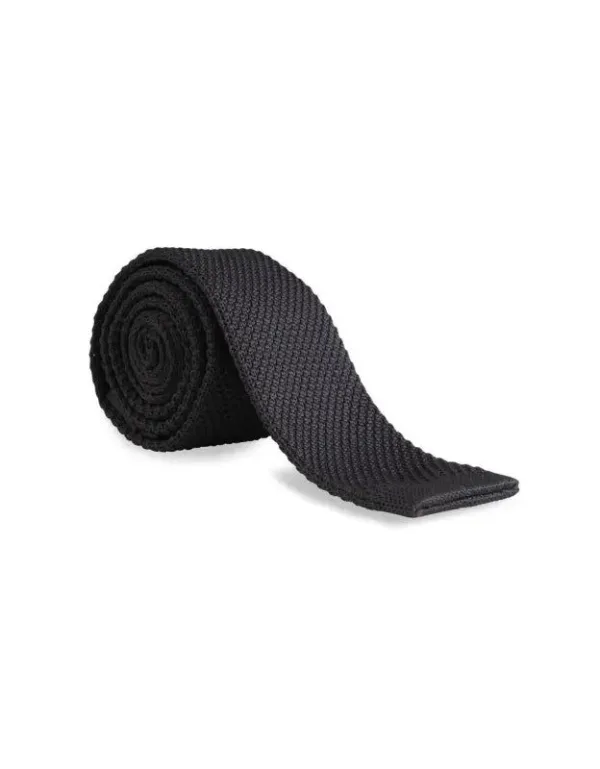 Cravate en maille coloris noir - Garrison Limited