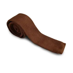 Cravate en maille coloris Rusty marron - Garrison Limited