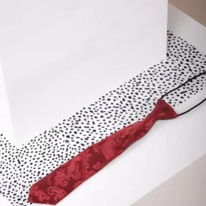 Cravate enfant Rouge Vin Paisley