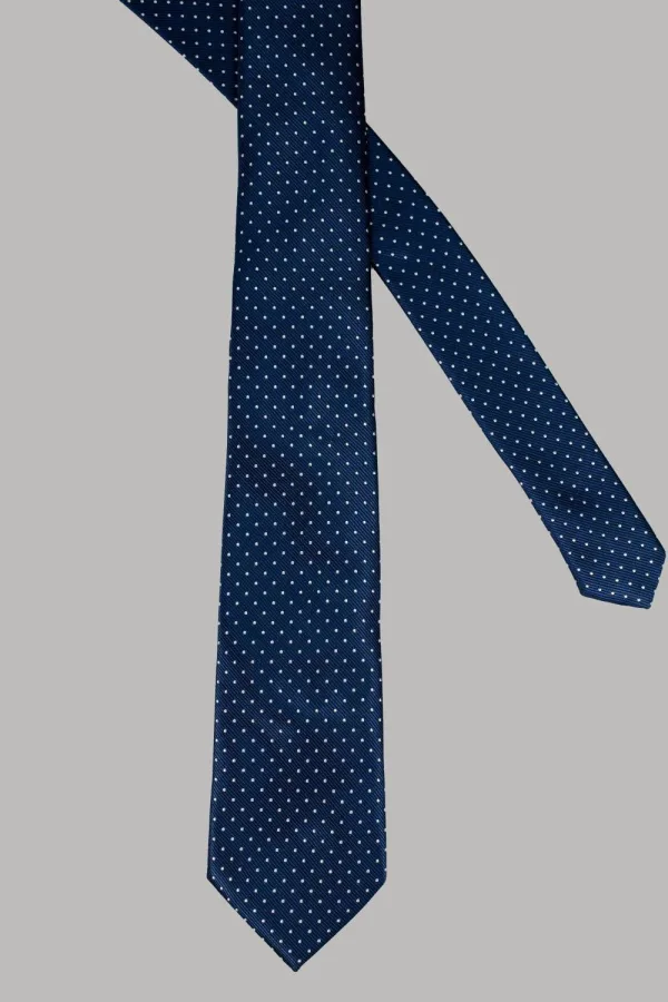 Ensemble Cravate à Pois Marine - Cavani
