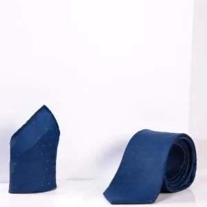 Ensemble Gentlemens Point Bleu cravate avec pochette | Marc Darcy