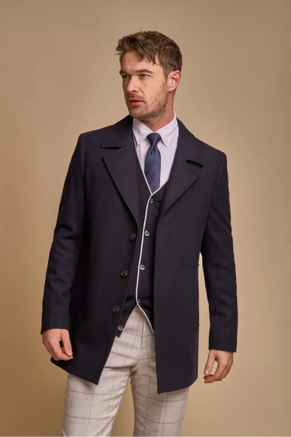 Manteau hommes Marcus - Bleu Marine - Cavani