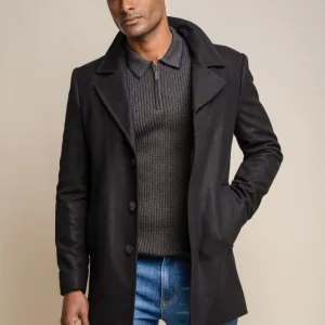 Manteau hommes Nelson - Noir - Cavani