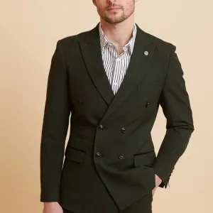 Marc Darcy - Blazer à Carreaux Bromley Vert Olive DB