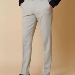 Marc Darcy - Pantalon à Motif Carreaux Blanc Bromley Stone