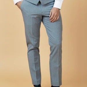 Marc Darcy - Pantalon à Motif Carreaux Bleu Clair Bromley Ciel