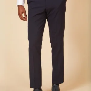 Marc Darcy - Pantalon à Motif Carreaux Bleu Marine Bromley