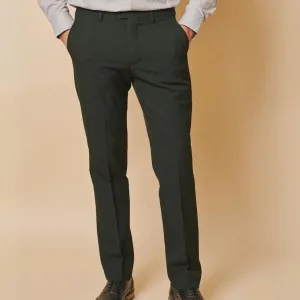Marc Darcy - Pantalon à Motif Carreaux Bromley Vert Olive