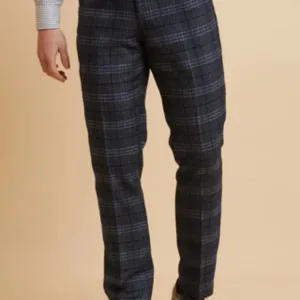 Marc Darcy - Pantalon Andy Bleu à Carreaux