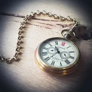 Montre à gousset London coloris bronze vintage