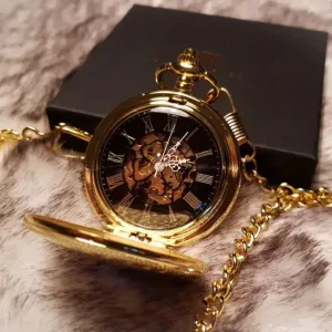 Montre à gousset squelette à clapet