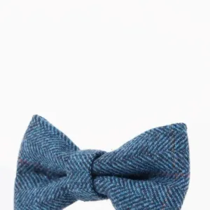 Noeud papillon Dion tweed coloris bleu